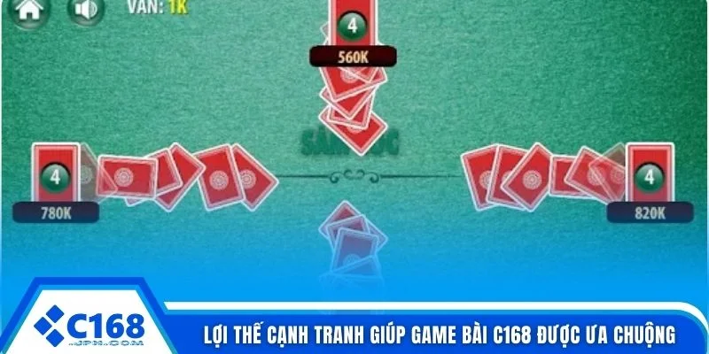 Lợi thế cạnh tranh giúp game bài C168 được ưa chuộng