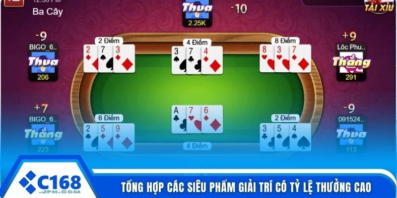 Tổng hợp các siêu phẩm giải trí có tỷ lệ thưởng cao